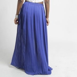 Pleated Maxi Skirt