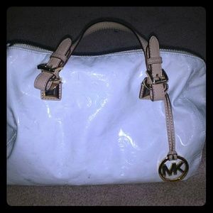 Michael kors white greyson bag