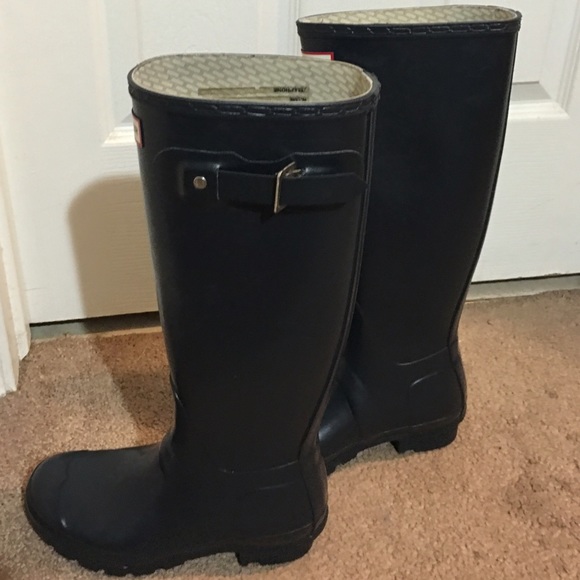 Navy Blue Hunter Rain Boots