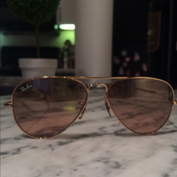 Authentic gold Ray Ban sunglasses