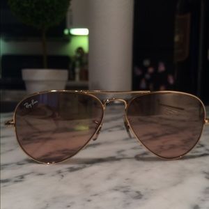 Authentic gold Ray Ban sunglasses