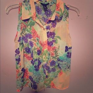 Forever 21 button down tank
