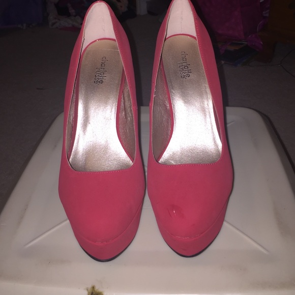 Red Suede Platforms