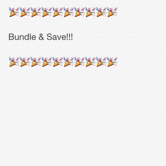 Bundle items and save!!!