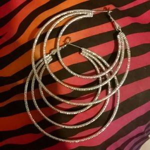 Silver hoop earrings