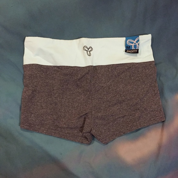 TNA tight fitness shorts, grey and mint