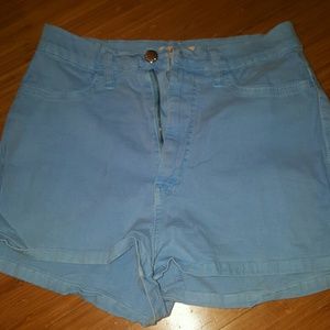Vibrant High waisted blue shorts jean