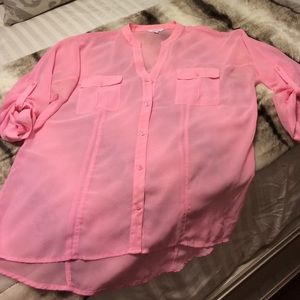 Beautiful pink sheer top!