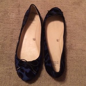 Zara velvet accent ballet flats