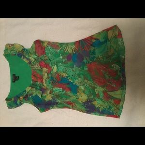 Tropical print top size M