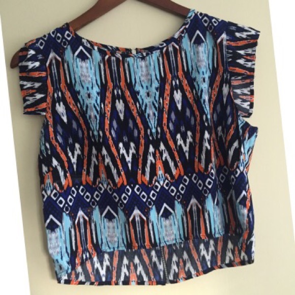 Tribal multi-colored mini high/low top