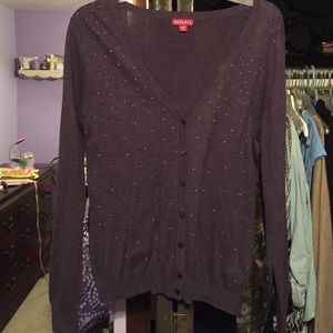 Purple studded sweater