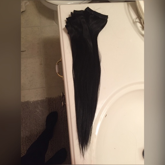 16 inch 1B 100% real hair extensions
