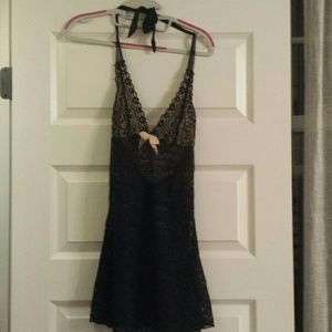 Sexy black halter lingerie