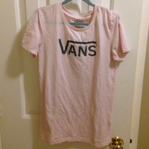 Pastel pink women's Vans shirt