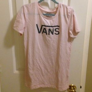 Pastel pink women's Vans shirt