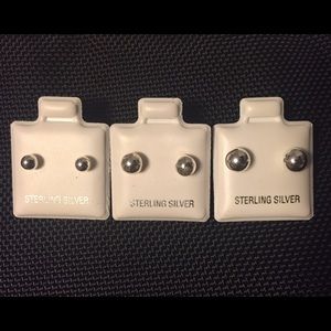 Sterling silver stud earrings