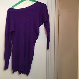 Escada off one shoulder light wool top.