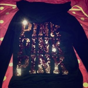 VS Pink Bling Zip Up Hoodie