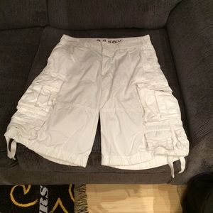New White Cargo Shorts