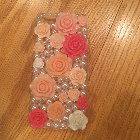 Acrylic Rose and Pearl iPhone 5s Case