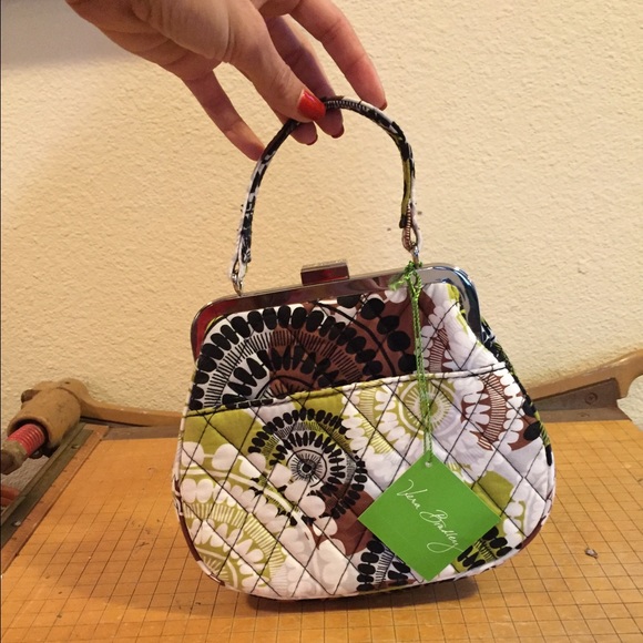 Vera Bradley mini frame crossbody in coco moss