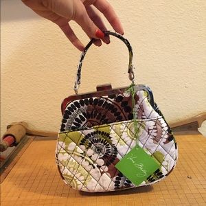 Vera Bradley mini frame crossbody in coco moss