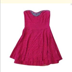 Free People Red Bead Detail Dress