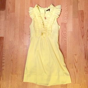 BCBGMAXAZARIA yellow ruffled dress
