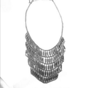 Silver statement necklace