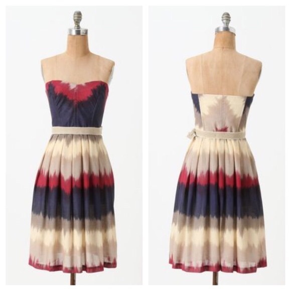 🚫Sold🚫Anthropologie Color Dipped Dress - Picture 3 of 3