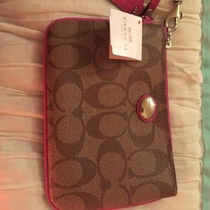 Pink Coach Wristlet