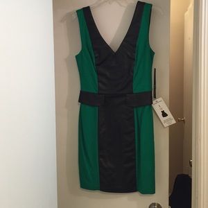 Xoxo leather and cotton dress.