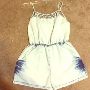 Denim Cloth Romper