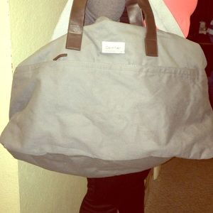 Calvin Klein gray duffle bag