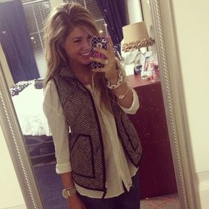 🎀 J. CREW HERRINGBONE VEST 🎀