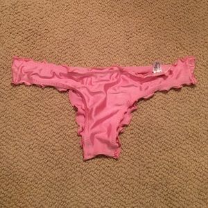 Luli fama pink riches back bathing suit bottoms