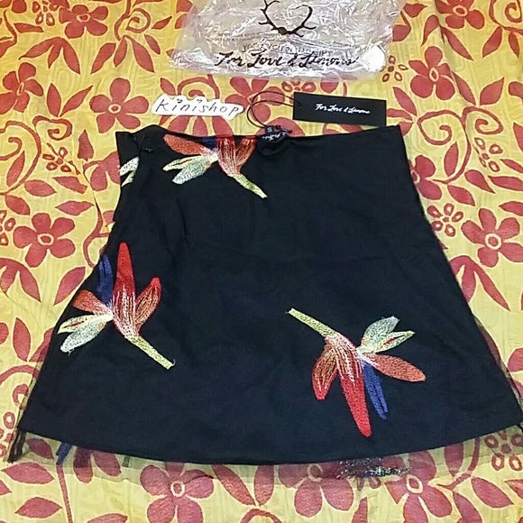 New birds of paradise for love & lemons skirt S - Picture 4 of 4