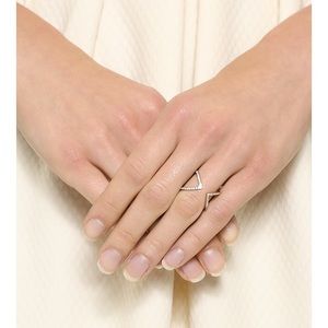 Michael Kors Pavè Rose Gold Arrow Ring (Size 6)