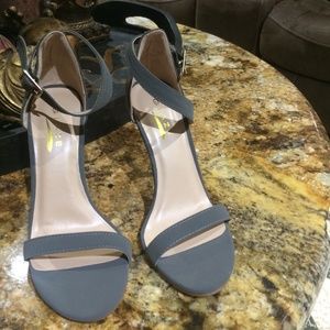 Grey strappy heels NWOT
