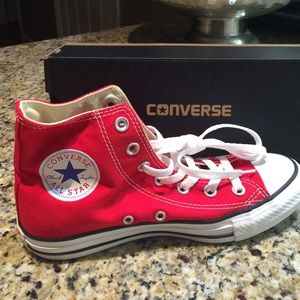 RED Converse Chuck Taylor All Star Hi Tops