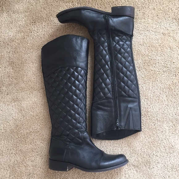 Steve Madden Quilted Black Boots