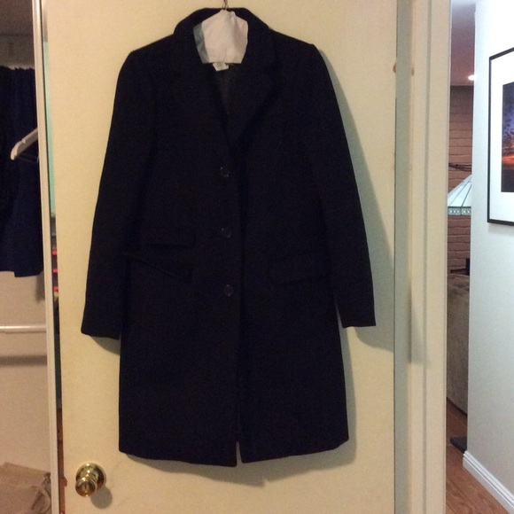 J Crew thigh length wool pea coat.