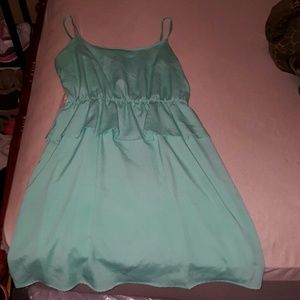 Green/blue knee dress