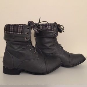 Charcoal Combat Boots