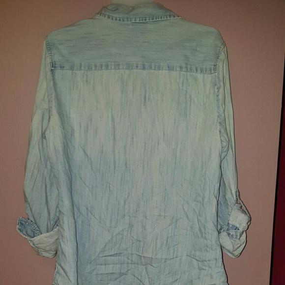 Wanna-be denim button down - Picture 2 of 2