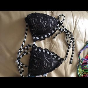 New top bikini M black and white