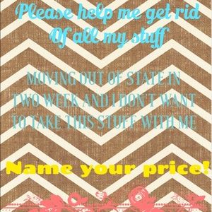 Moving sale!🎉🎉🎉