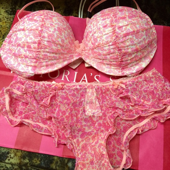 Victoria's Secret Other - ❌HUGE SALE❌NWT VS Padded Demi Floral Bra set 🌸🌸