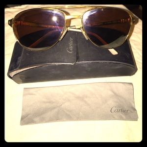 Cartier luxury aviator sunglasses
